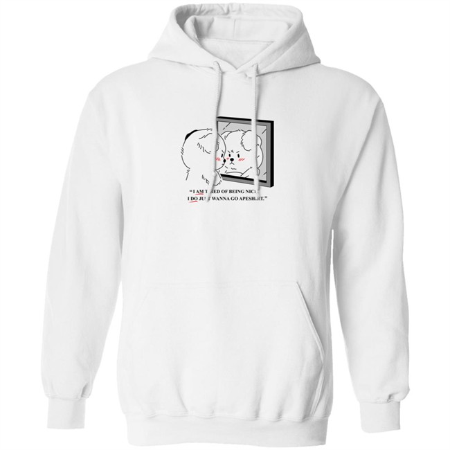 Giraffalope Hoodies Tired Of Being Nice Puppy Hoodie