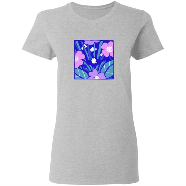Giraffalope Floral Garden Cat T Shirt White Giraffalope Floral Garden Cat T Shirt White