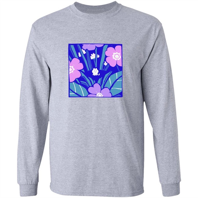 Giraffalope Floral Garden Cat T Shirt White Giraffalope Floral Garden Cat T Shirt White