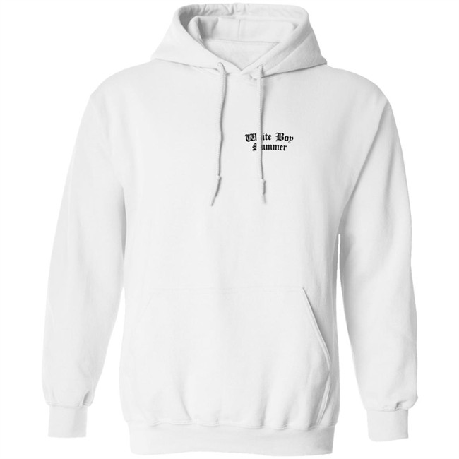 White Boy Summer WBS Hoodie White White Boy Summer WBS Hoodie White