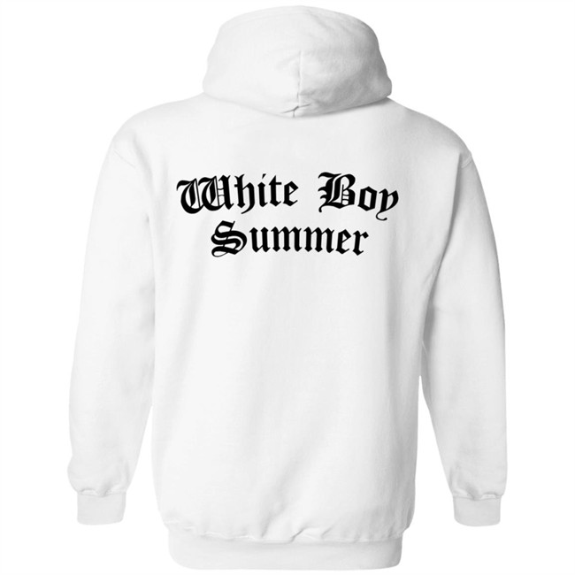White Boy Summer WBS Hoodie White White Boy Summer WBS Hoodie White