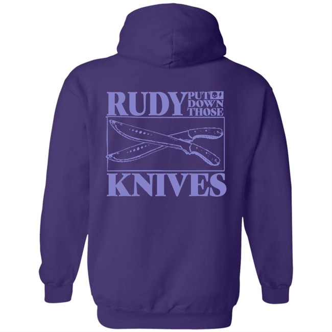 Bad Friends Merch Andrew Santino Store Rudy And Her Knives Lavender Hoodie