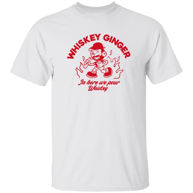 Bad Friends Merch TopIn Here We Pour Whiskey Gold Tee Shirt