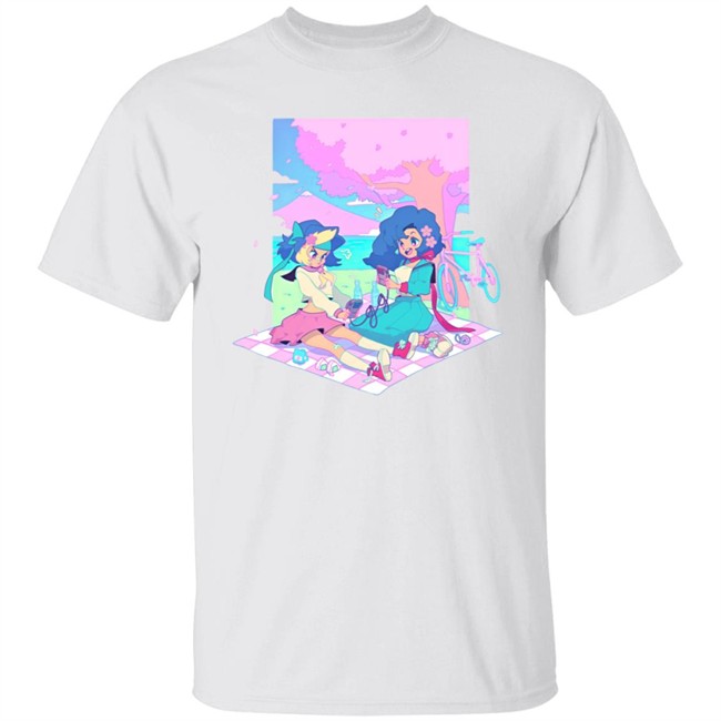 Game Grumps Store Merch Game Gyaru Sakura Picnic Tee Shirt Gamegrumps