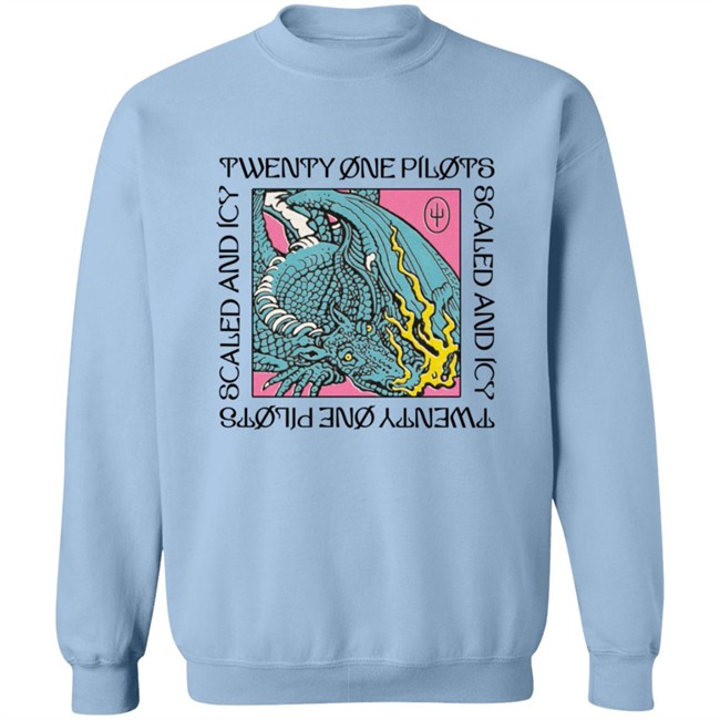 Twenty One Pilots Scaled And Icy Dragon Box Blue Long Sleeve T Shirt Twenty One Pilots Scaled And Icy Dragon Box Blue Long Sleeve T Shirt