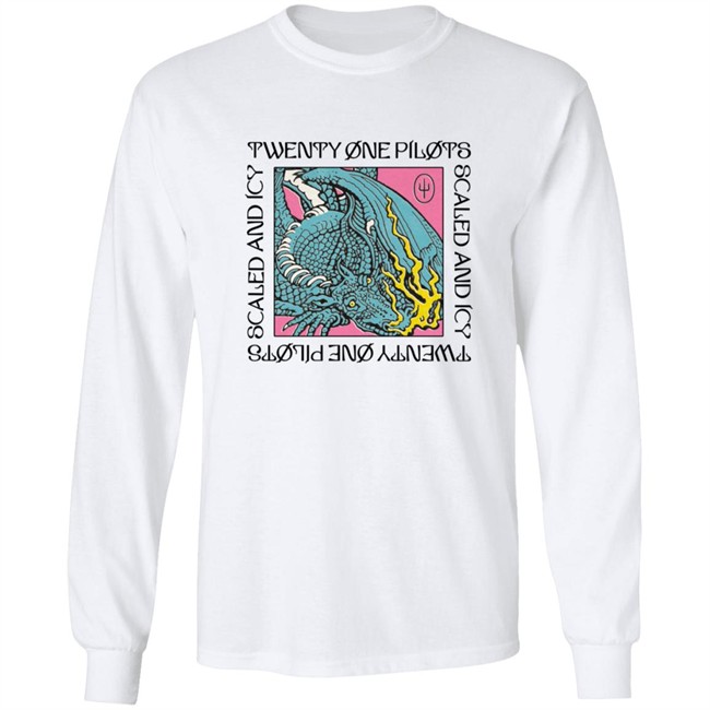 Twenty One Pilots Scaled And Icy Dragon Box Blue Long Sleeve T Shirt Twenty One Pilots Scaled And Icy Dragon Box Blue Long Sleeve T Shirt