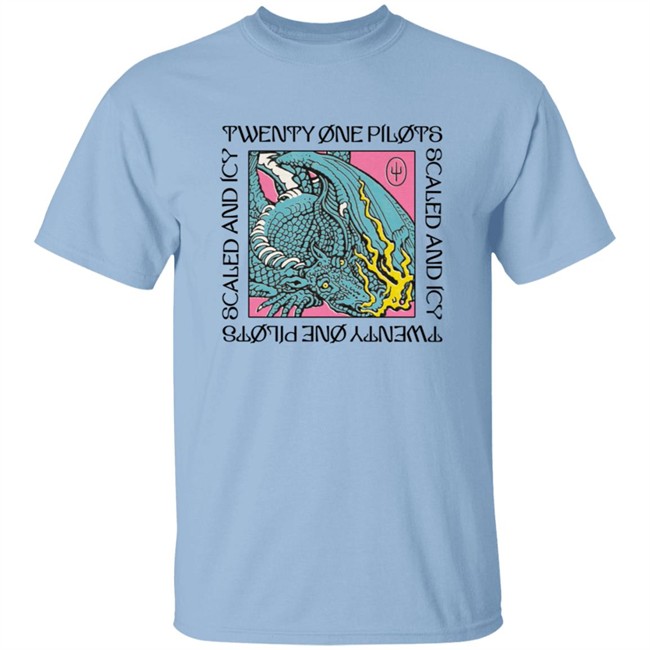 Twenty One Pilots Scaled And Icy Dragon Box Blue Long Sleeve T Shirt Twenty One Pilots Scaled And Icy Dragon Box Blue Long Sleeve T Shirt