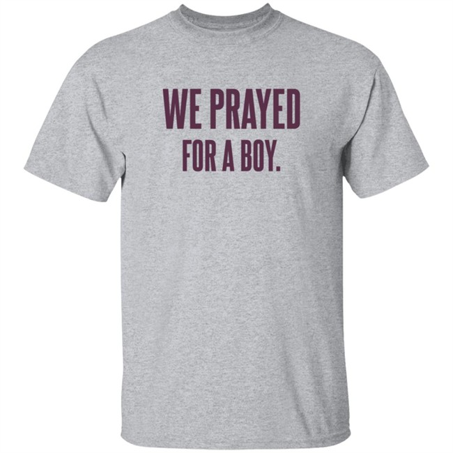 Sarah Schauer We Prayed For A Boy Grey Shirt