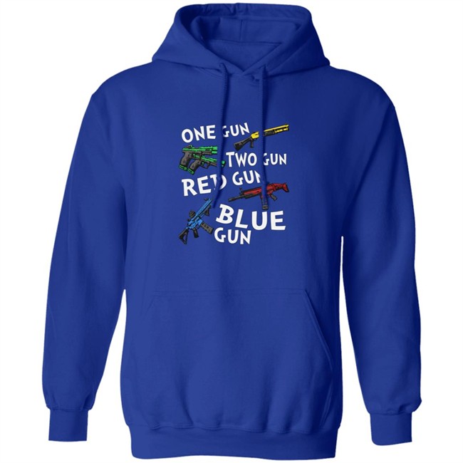 One Gun Two Gun Red Gun Blue Gun T Shirt One Gun Two Gun Red Gun Blue Gun T Shirt
