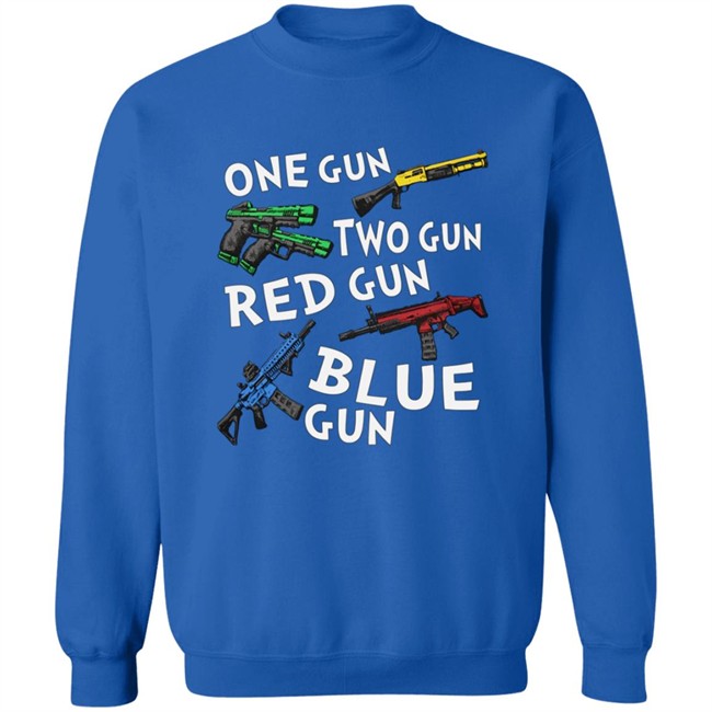 One Gun Two Gun Red Gun Blue Gun T Shirt One Gun Two Gun Red Gun Blue Gun T Shirt