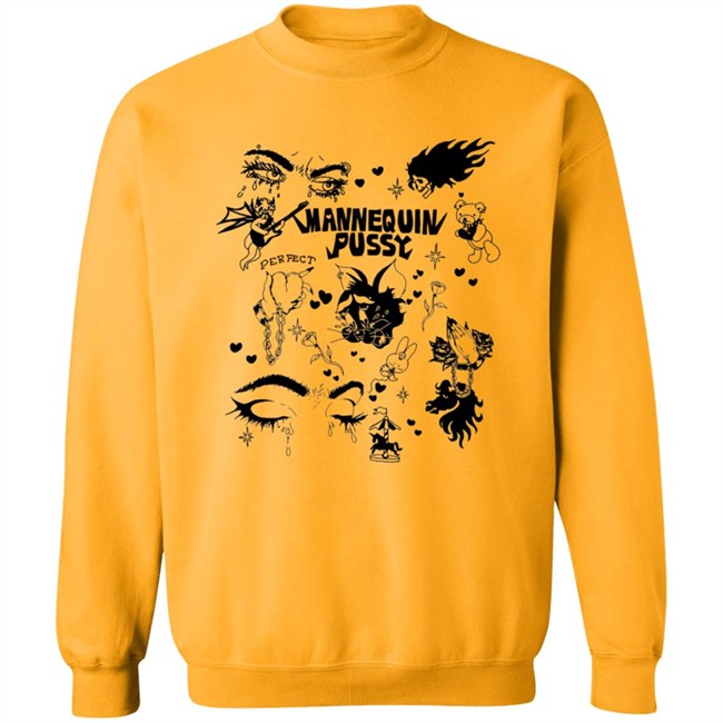 Mannequin Pussy Merch Tattoo Flash T Shirt Black Mannequin Pussy Merch Tattoo Flash T Shirt Black