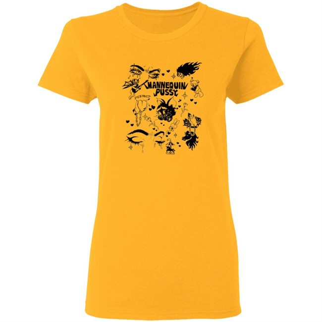 Mannequin Pussy Merch Tattoo Flash T Shirt Black Mannequin Pussy Merch Tattoo Flash T Shirt Black