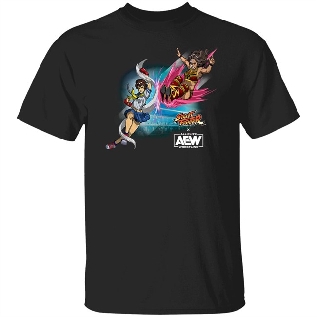 Thunder Rosa Vs Sakura Street Fighter X Aew Capcom X Nerds Shirt Shop Aew
