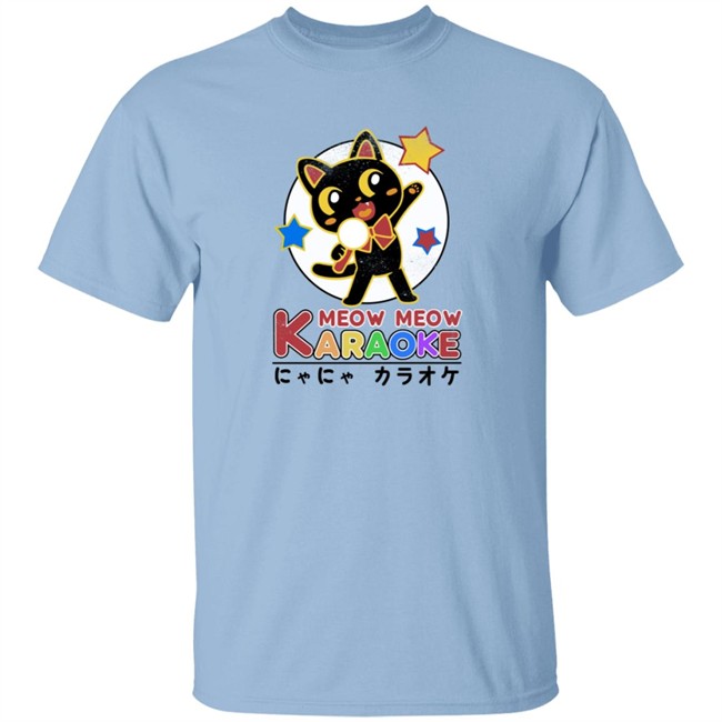 George Not Found Merch Store Urban Outfitters Cotton Meow Meow Karaoke Cat Tee Shirt