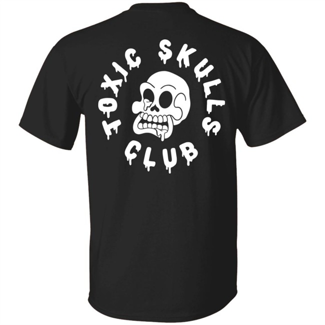 Toxic Skulls Club NFT Merch Logo T Shirt Black