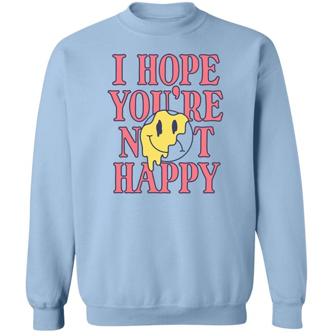 Ashe Merch Hope You're Not Happy Long Sleeve T Shirt Light Blue Ashemusic Ashe Merch Hope You're Not Happy Long Sleeve T Shirt Light Blue Ashemusic