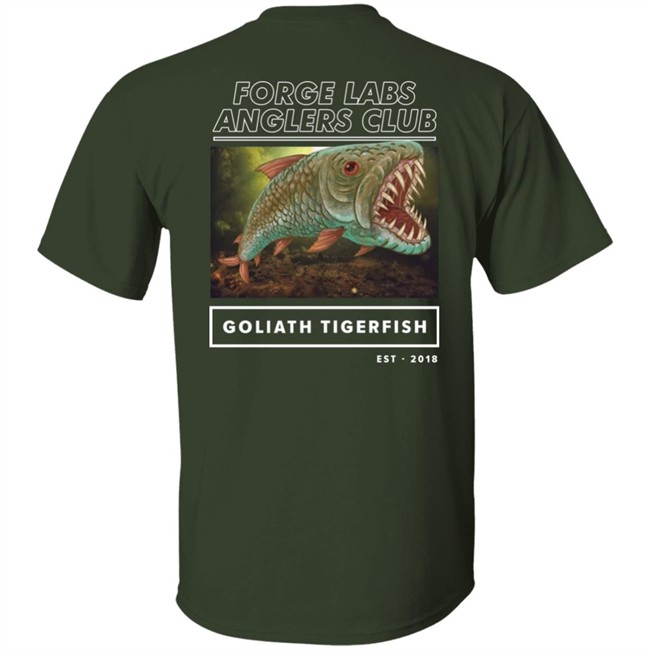 Forge Labs Merch Goliath Tiger Fish Tee Shirt Forge Labs Anglers Club Forge Labs Merch Goliath Tiger Fish Tee Shirt Forge Labs Anglers Club