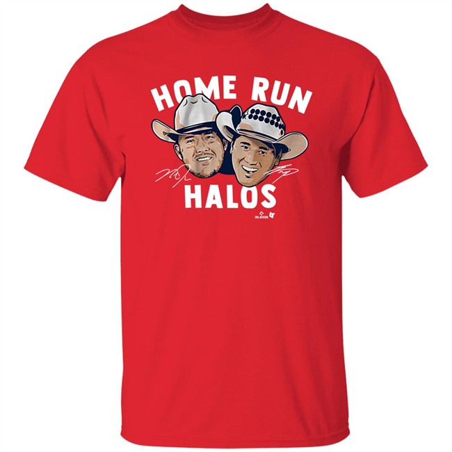 Breaking T Shop Merch Mike Trout And Shohei Ohtani Home Run Halos Shirt Los Angeles Angels Fans