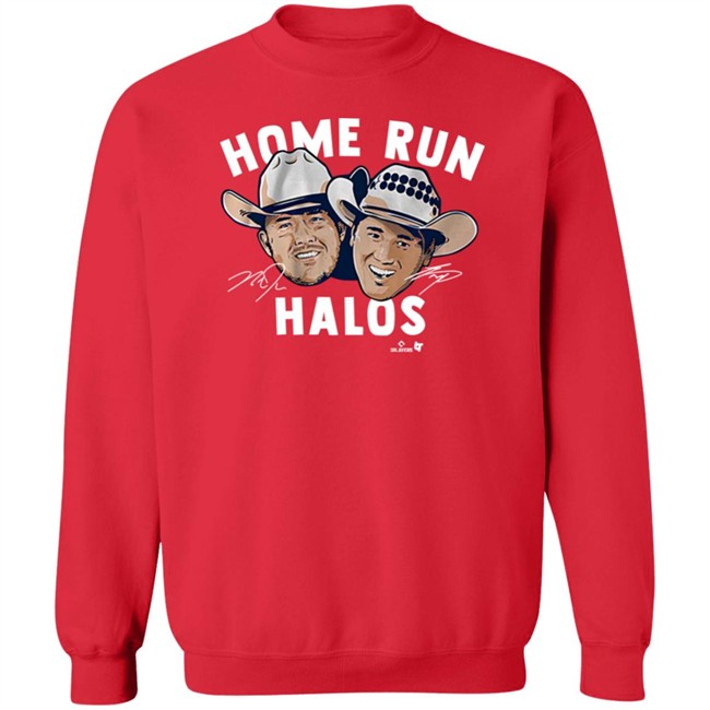 Breaking T Shop Merch Mike Trout And Shohei Ohtani Home Run Halos Shirt Los Angeles Angels Fans Breaking T Shop Merch Mike Trout And Shohei Ohtani Home Run Halos Shirt Los Angeles Angels Fans