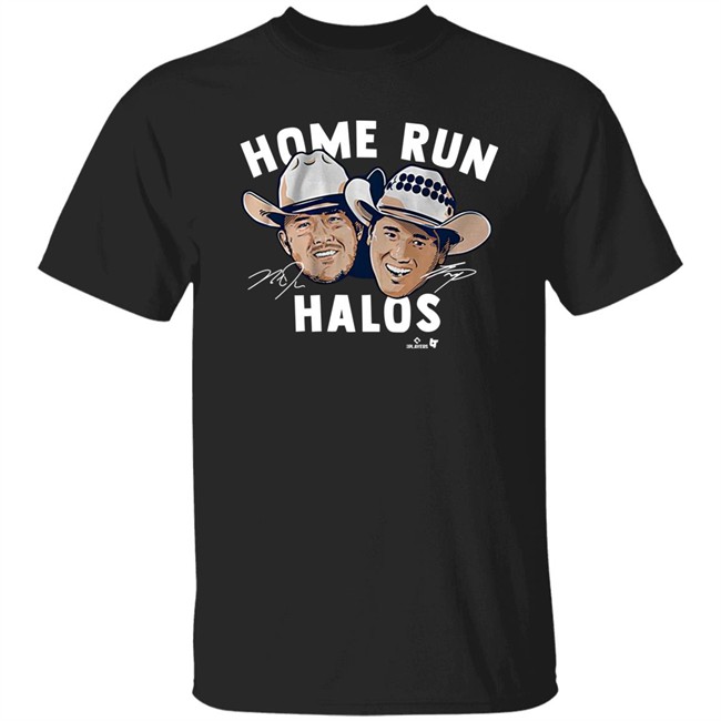 Breaking T Shop Merch Mike Trout And Shohei Ohtani Home Run Halos Shirt Los Angeles Angels Fans Breaking T Shop Merch Mike Trout And Shohei Ohtani Home Run Halos Shirt Los Angeles Angels Fans