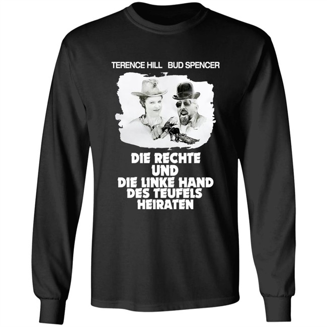 JGA Terence Hill Bud Spencer Die Rechte Und Die Linke Hand Des Teufels Heiraten Shirt Mo JGA Terence Hill Bud Spencer Die Rechte Und Die Linke Hand Des Teufels Heiraten Shirt Mo