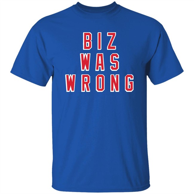 Biz Was Wrong Tee Shirt Barstool Sports Avery Zaretsky