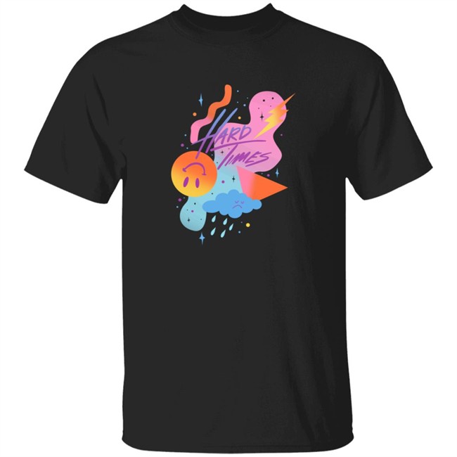 Paramore Merch Hard Times Gradient Shapes T Shirt