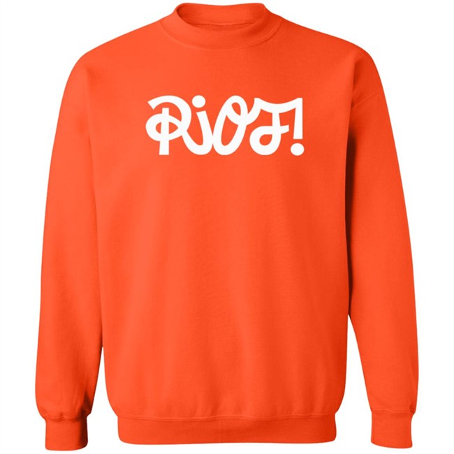 Paramore Merch Riot Orange Crewneck Sweatshirt