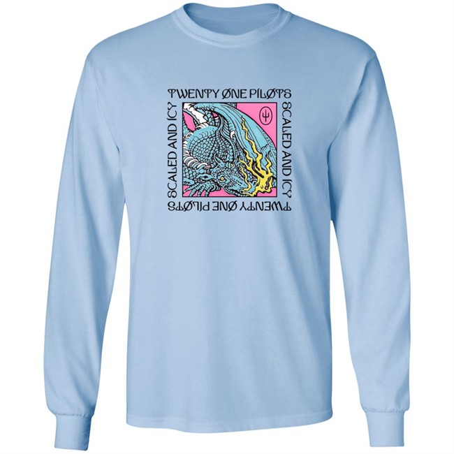 Twenty One Pilots Merch Dragon Box Blue Long Sleeve T Shirt Twenty One Pilots Merch Dragon Box Blue Long Sleeve T Shirt