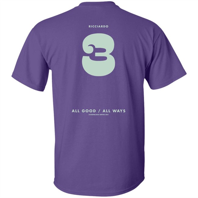 Daniel Ricciardo Merch Ric3 All Good All Ways Long Sleeve Shirt Daniel Ricciardo Merch Ric3 All Good All Ways Long Sleeve Shirt