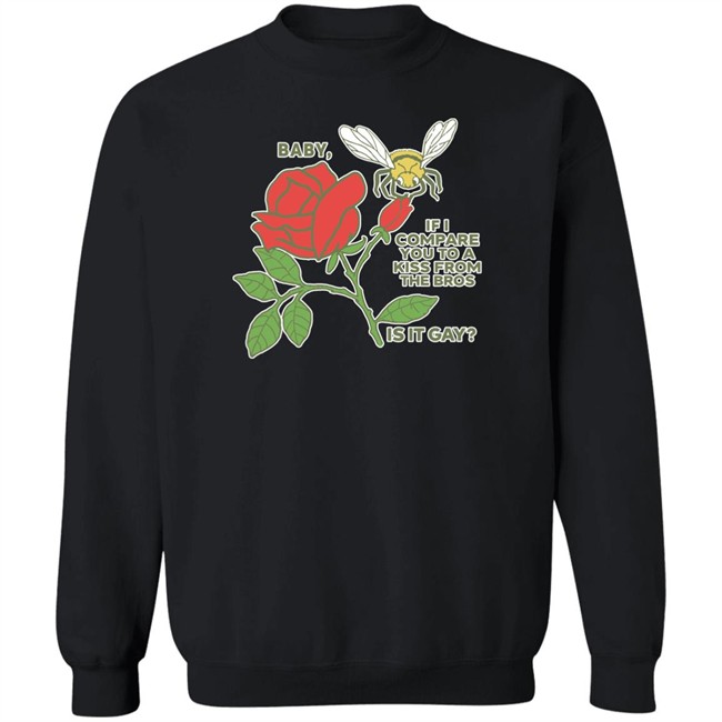 Shirts That Go Hard Baby If I Compare You To A Kiss From The Bros Is It Gay Shirt