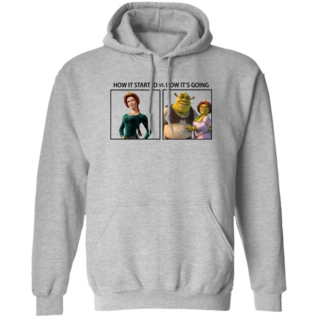 Fiona And Shrek How It Started Vs How It's Going Shirt How It Started Vs How It's Going Shirt Fiona And Shrek