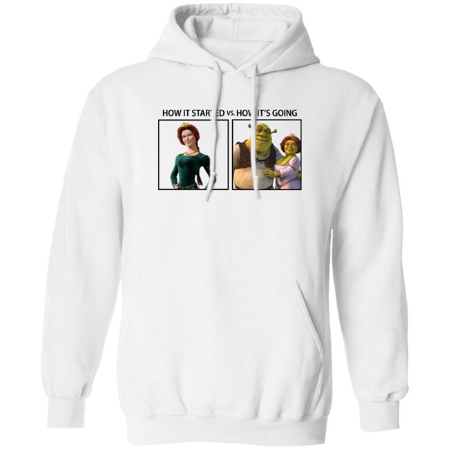 Fiona And Shrek How It Started Vs How It's Going Shirt Fiona And Shrek How It Started Vs How It's Going Shirt