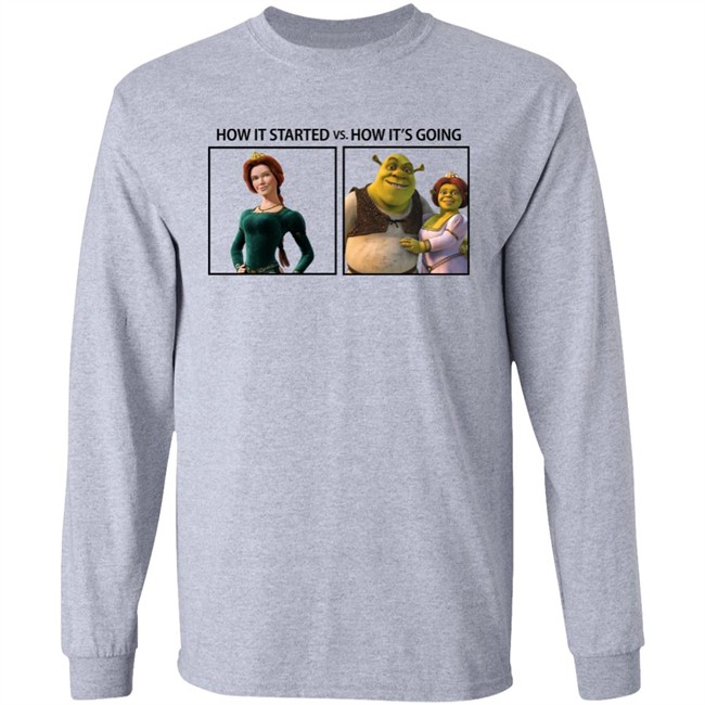 Fiona And Shrek How It Started Vs How It's Going Shirt