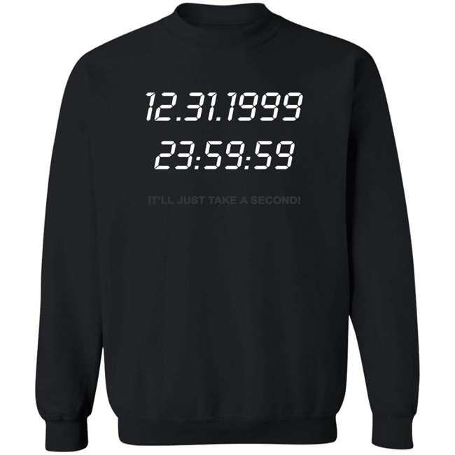 Moschino Y2k 12.31.1999 It'll Just Take A Second Shirt Clothedmode Moschino Y2k 12.31.1999 It'll Just Take A Second Shirt Clothedmode