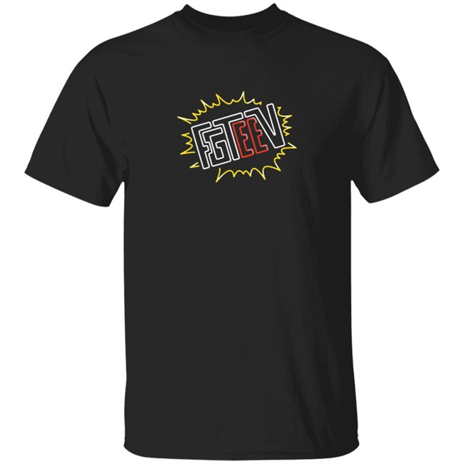 Fgteev Merch V Neon Logo T Shirt