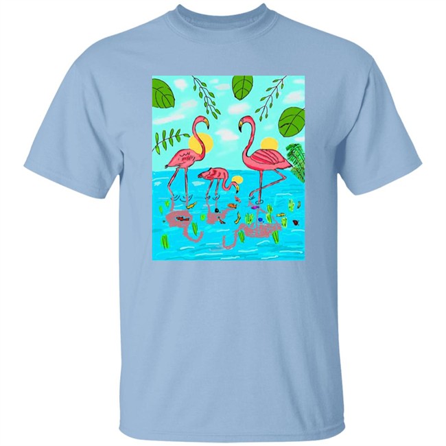 Bonfire Shop Flamingo Shirt James Cage White