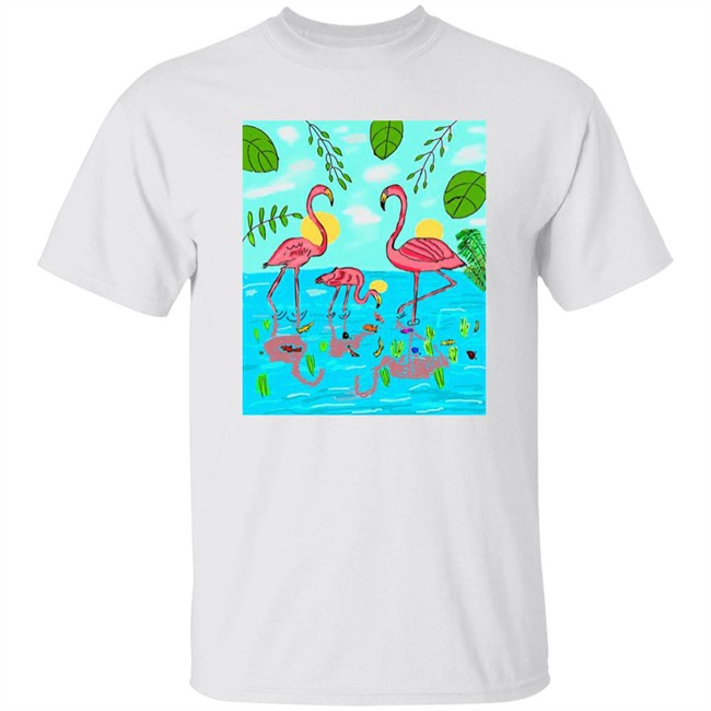 Flamingo Shirt Bonfire Shop James Cage White James Cage White Bonfire Shop Flamingo Shirt