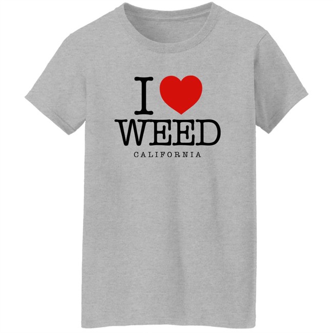 Svdden Death I Love Weed California Shirt I Heart Weed California