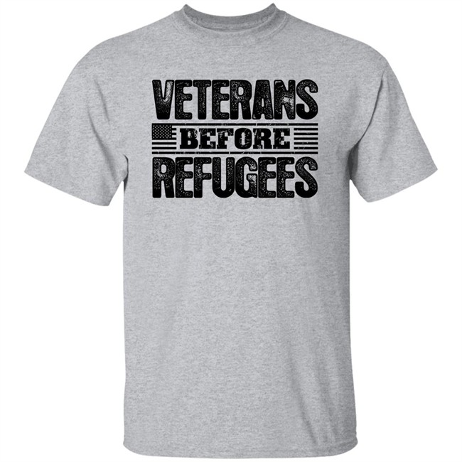 Gemgirl Patriot Depot Merch Veterans Before Refugees Shirt Gemgirl Patriot Depot Merch Veterans Before Refugees Shirt