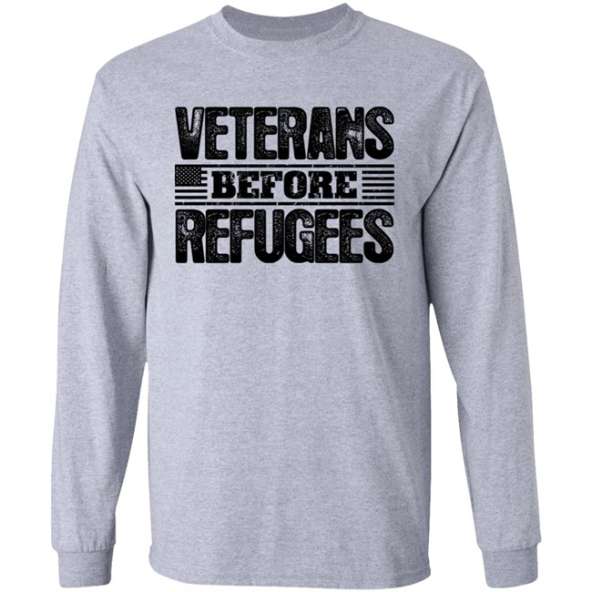 Gemgirl Patriot Depot Merch Veterans Before Refugees Shirt Gemgirl Patriot Depot Merch Veterans Before Refugees Shirt