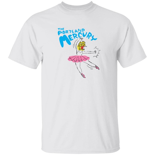 The Portland Mercury Ballerina White T Shirt