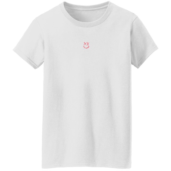 Louis Tomlinson Merch White Reflection Smiley Tee Shirt Louis Tomlinson Merch White Reflection Smiley Tee Shirt