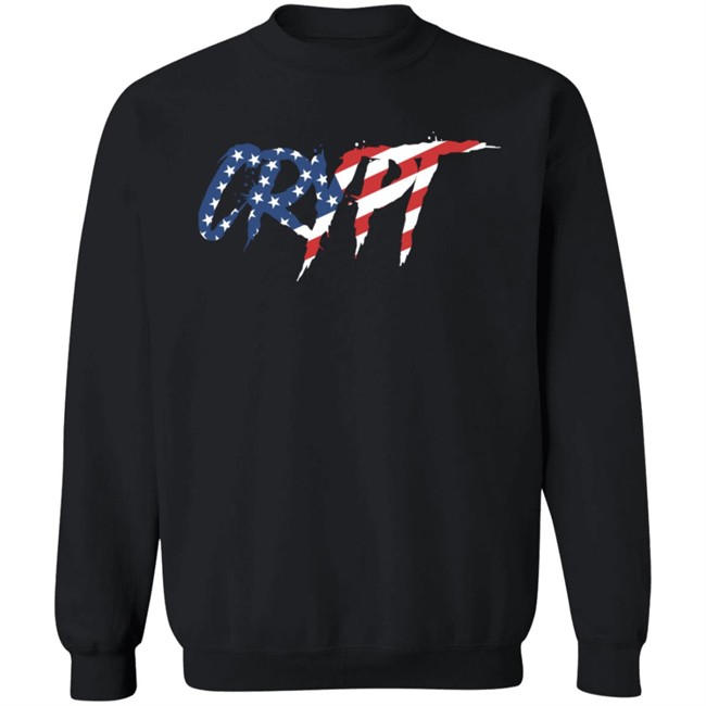 Crypt Shop Merch USA Flag Logo T Shirt Crypt Shop Merch USA Flag Logo T Shirt