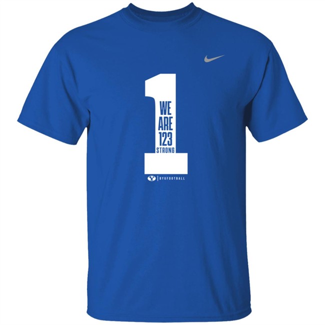Byu Football Wears Pregame Shirts We Are 123 Strong Shirt