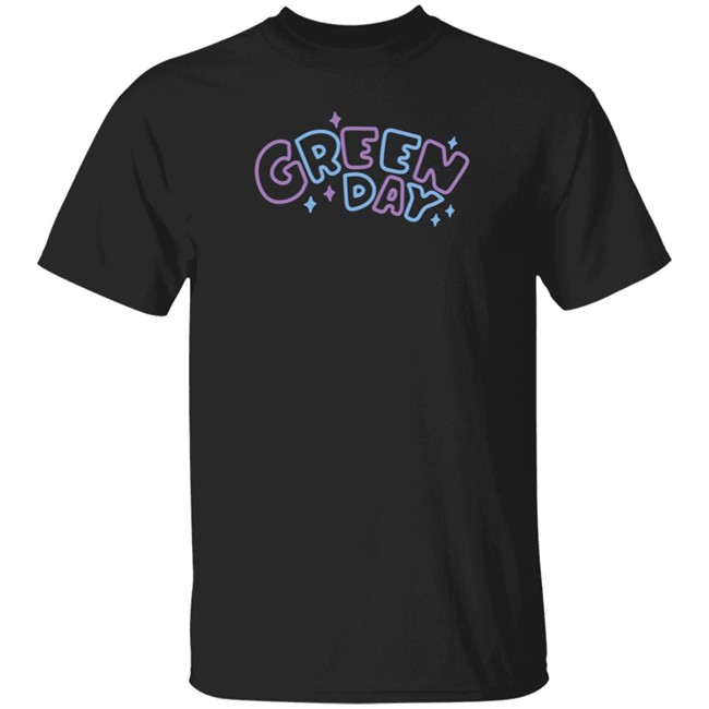 Green Day Merch Multicolor Sparkle Shirt