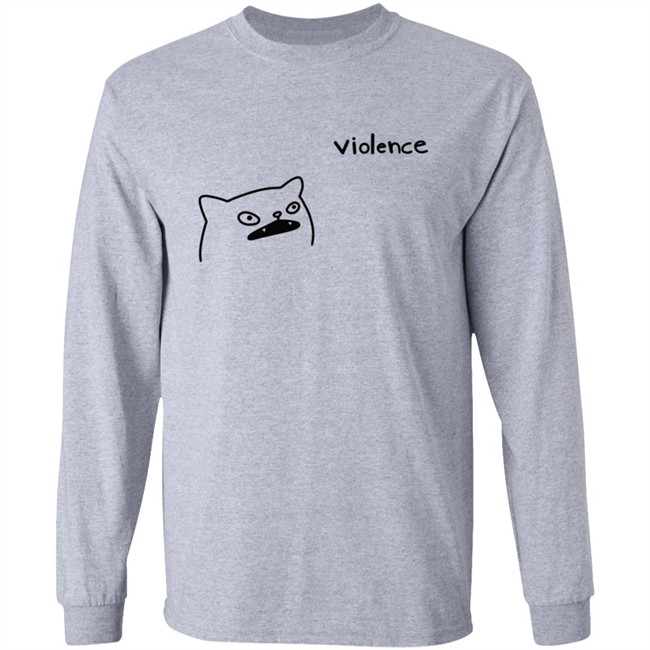 Poorly Cat Draw Violence Shirt Poorly Cat Draw Violence Shirt