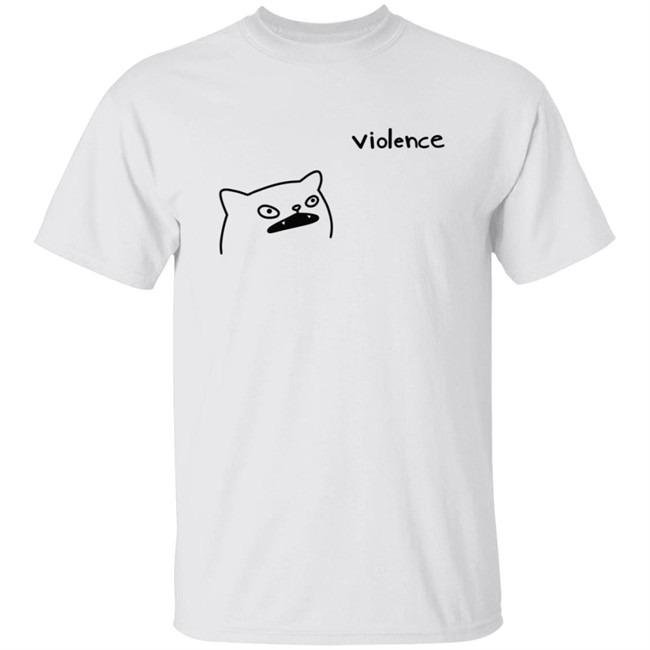 Poorly Cat Draw Violence Shirt