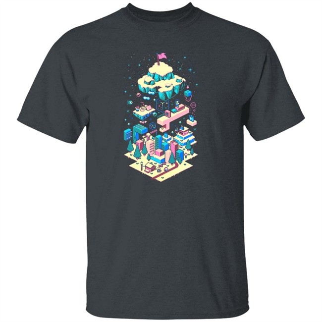 The Yetee Merch Celeste Long Climb Ahead Pixel Shirt The Yetee Merch Celeste Long Climb Ahead Pixel Shirt