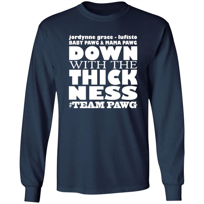 Jordynne Grace Merch Team PAWG Down with the Thickness Shirt Jordynne Grace Merch Team PAWG Down with the Thickness Shirt